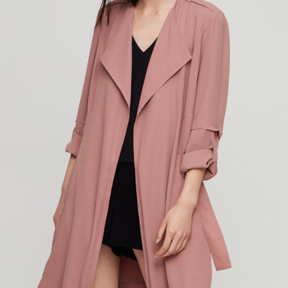 Babaton Flowy Trench Wrap Coat